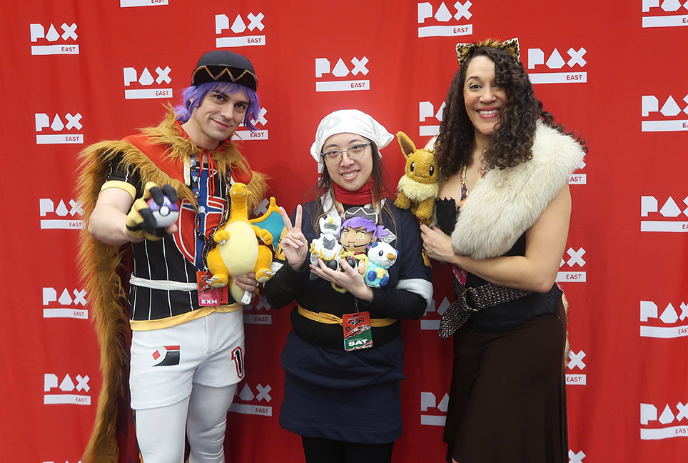 Leon and Miz with Pokmon
                                    Cosplayer