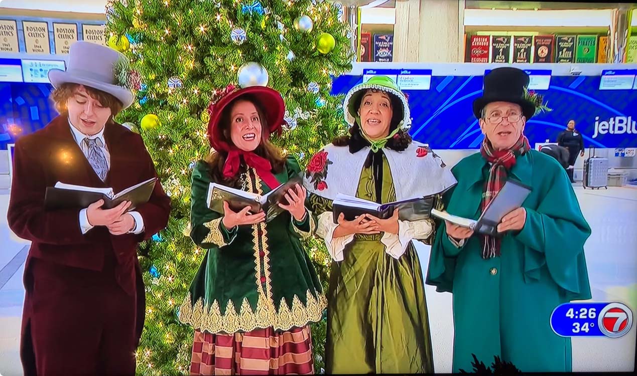 Christmas Caroling
                            at the airport