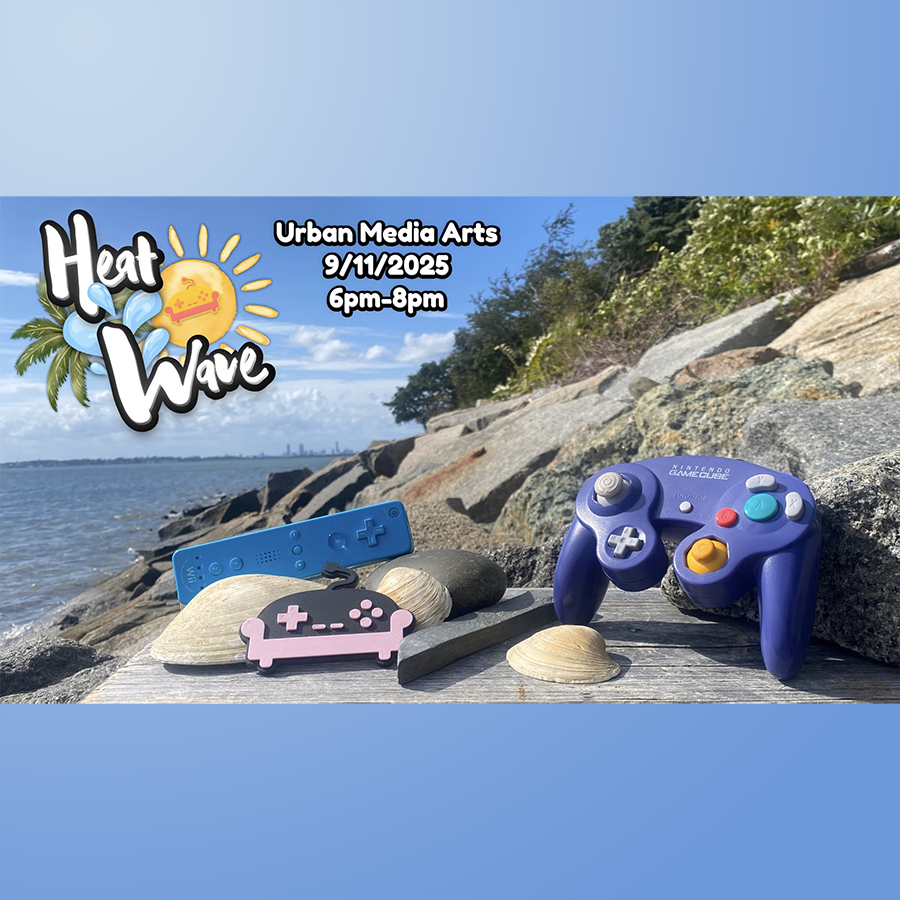 Heatwave art on beach with Indigo
GameCube Controller and Blue Wii Remote and
Pink Couch Token