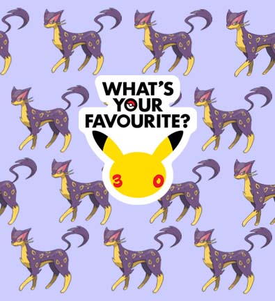 Liepard on
                            the back of What's Your Favorrite Pok�mon?